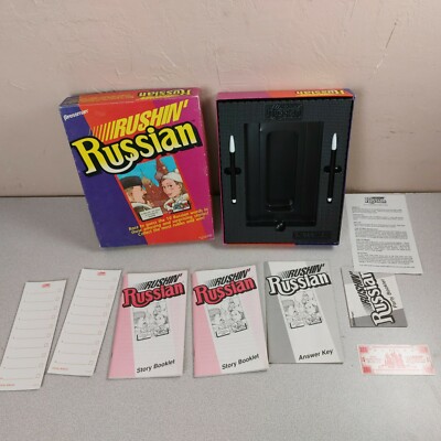 Vintage 1991 Rushin' Russian Language Learning Game Pressman Near Complete VG