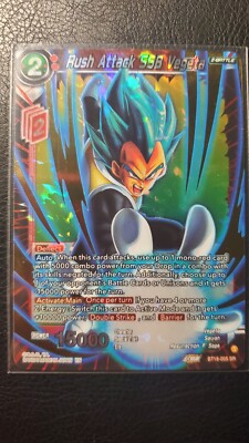 Rush Attack SSB Vegeta SR Gold Foil BT18-005 M PF DBZS Dawn Of Z Legends