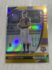 2020 Panini Prizm CHRISTIAN ROA RARE GOLD HOLO SP RC /10 Texas A&M REDS!