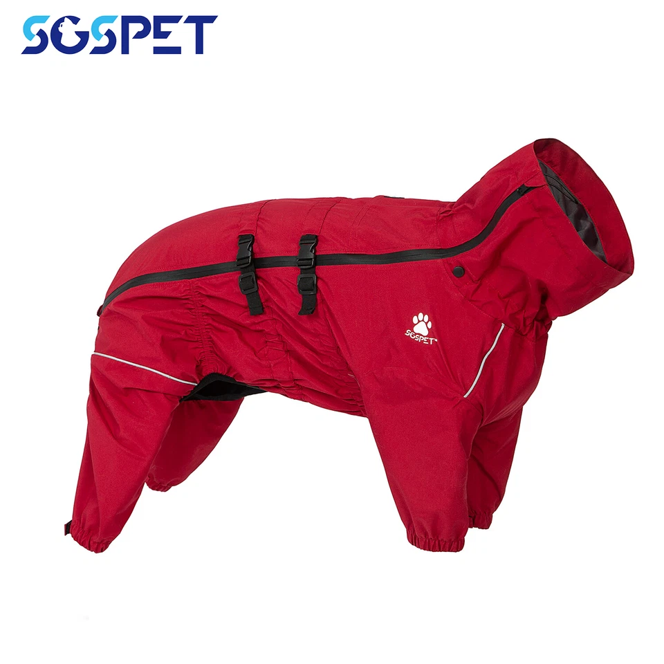 Jaqueta impermeável para cães leve capa de chuva à prova de vento colete quente - Imagem 2 de 4