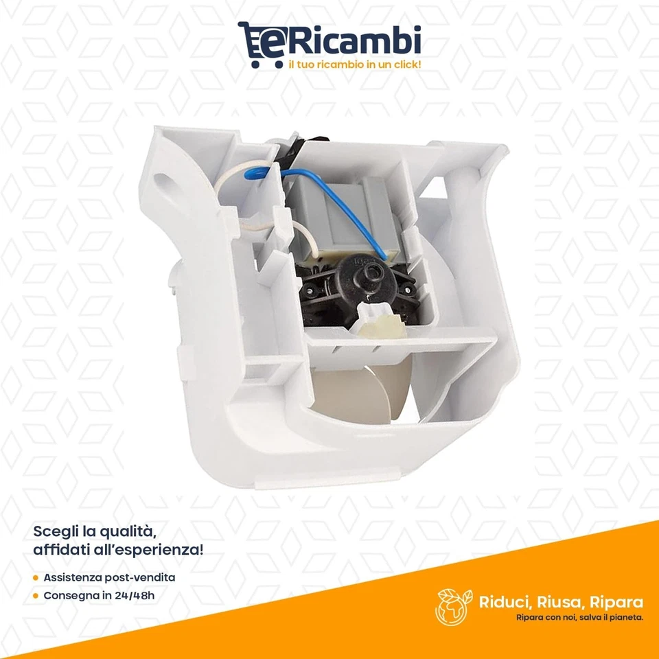 Motoventilatore Ventola Frigorifero Whirlpool 14x12,5x10cm Codice 481010595122 - Immagine 4 di 4