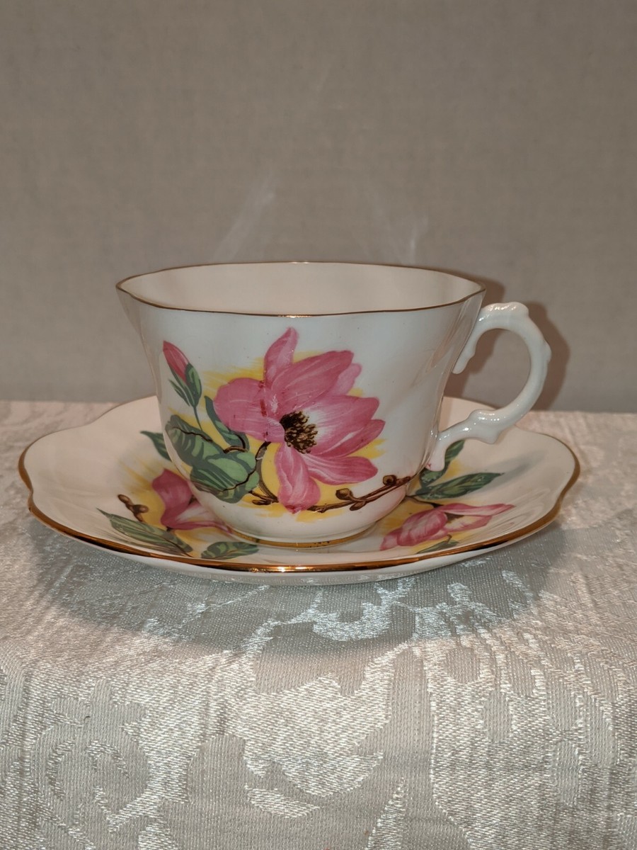 Vintage Bone China Made In England Teacup And Saucer Crown Mark