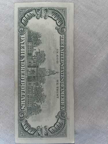 1990 Series 100 Dollar Bill Federal Reserve Note, Misaligned Cuts. 1per Purchase - Picture 7 of 8