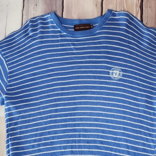 Sweat à Capuche Chaps Rayé Bleu - Manches 3/4 - Taille L Femme - Occasion TB