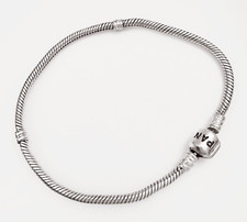 PANDORA ALE 925 Sterling Silver Pre 2008 Moments Snake Charm Bracelet, 7.5" 19cm