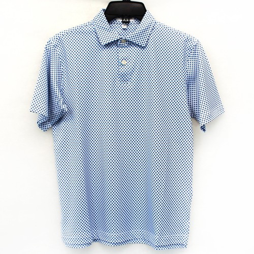 Peter Millar Youth birds eye sun protection UPF 50 boy's polo shirt Large 10-12 - Picture 2 of 8