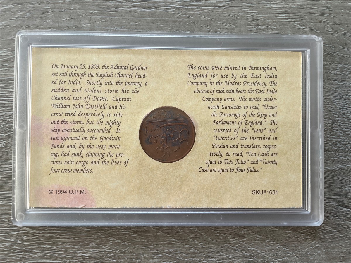 186 Year Old Shipwreck Coin of the Admiral Gardner Sank Jan. 1809