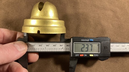 Vintage Antique Brass Kerosene Oil Lamp Burner Cone Cap Part - Picture 7 of 14
