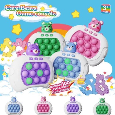Pop Push it Game Fidget Toy Controller Sensory Electronic Cute Care Bears
