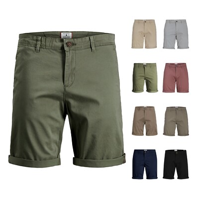 Jack & Jones Herren Chinohose Shorts kurze Hose JPSTBOWIE Shorts Solid
