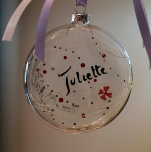 Détails Sur Boule De Noël Personnalisée Mon Premier Noël Boule De Noël En Verre Applati