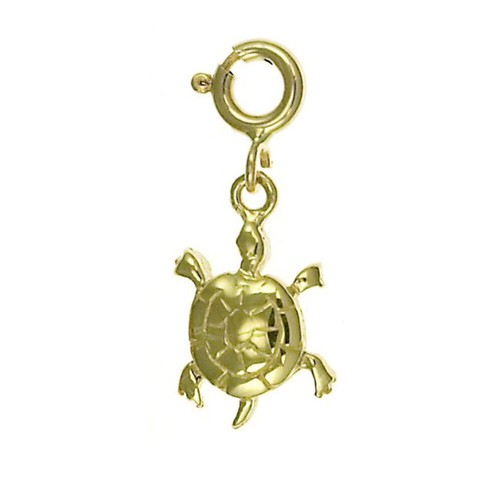Turtle Charm Pendant 14k Gold - Picture 3 of 5