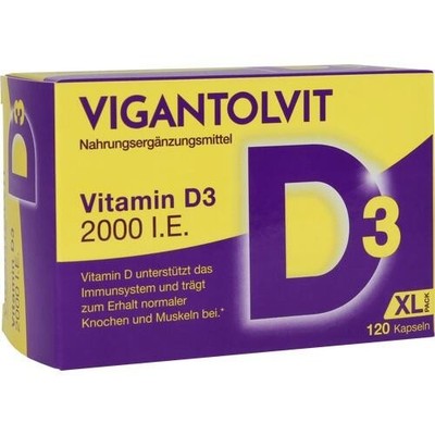 VIGANTOLVIT 2000 I.E. Vitamin D3 Weichkapseln 120 St. PZN 12423869
