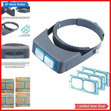 Headband Magnifier 1.5x 2.0x 2.5x 3.5x Optical Glass Lens Adjustable Visor