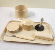 Vintage Ivory Pyralin Dubarry Vanity Set Celluloid Dresser Set