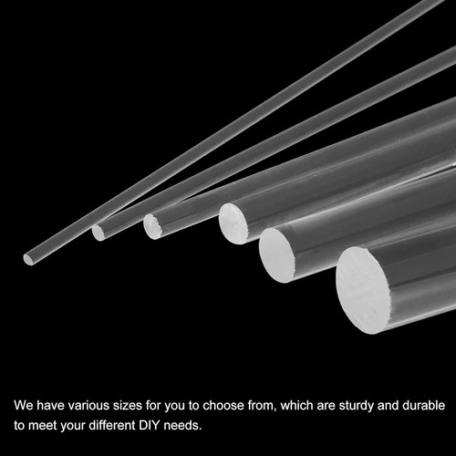 MECCANIXITY 15pcs Acrylic Round Rods 3/8" x 12" Clear x 12", - 第 3/5 張圖片