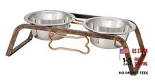 Elevated Dog Bowls – Raised Stainless Steel with Stand – Non-Relaxed