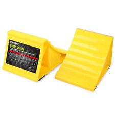 PR1ME Wheel Chocks with Non-Slip Base for RV & Trailer. 2 Pack Heavy Duty Whe...