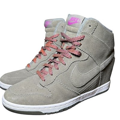 Купить nike dunk sky hi wedge heel women shoes size 5 triple black (315271258798), США