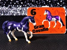 Breyer Mini Whinnies Gran Cavallo Metallic Blue Pinto75th Anniversary Advent