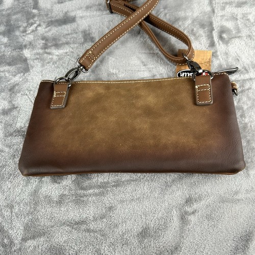 Justin Tooled Leather Crossbody / Clutch Catus Motif Removable Strap NWT Western - Picture 3 of 10