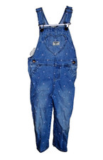 OshKosh Bigosh Denim Overalls Light Pink Hearts Size 4T