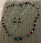 Artist Made Hypoallergenic Necklace Set Italy millefiori daisy 925s Hooks — photo 1