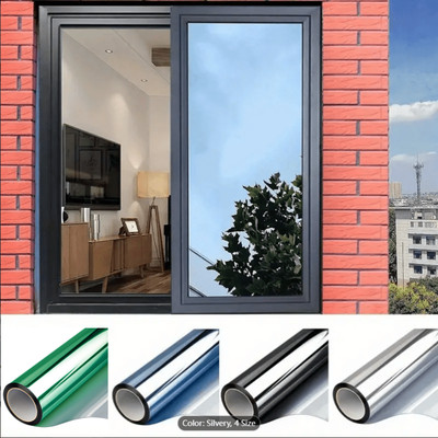 One Way Mirror Tint, Home Window Film Privacy Protect UV Reflective Anti Glare 