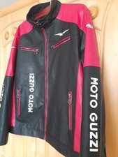 Leichte Motorradjacke  Moto Guzzi schwarz/ ro...