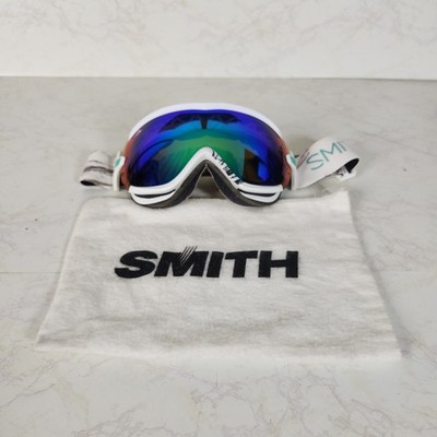 Smith Snow Goggles Virtue VR White Vapor Chromapop Everyday Green Mirror