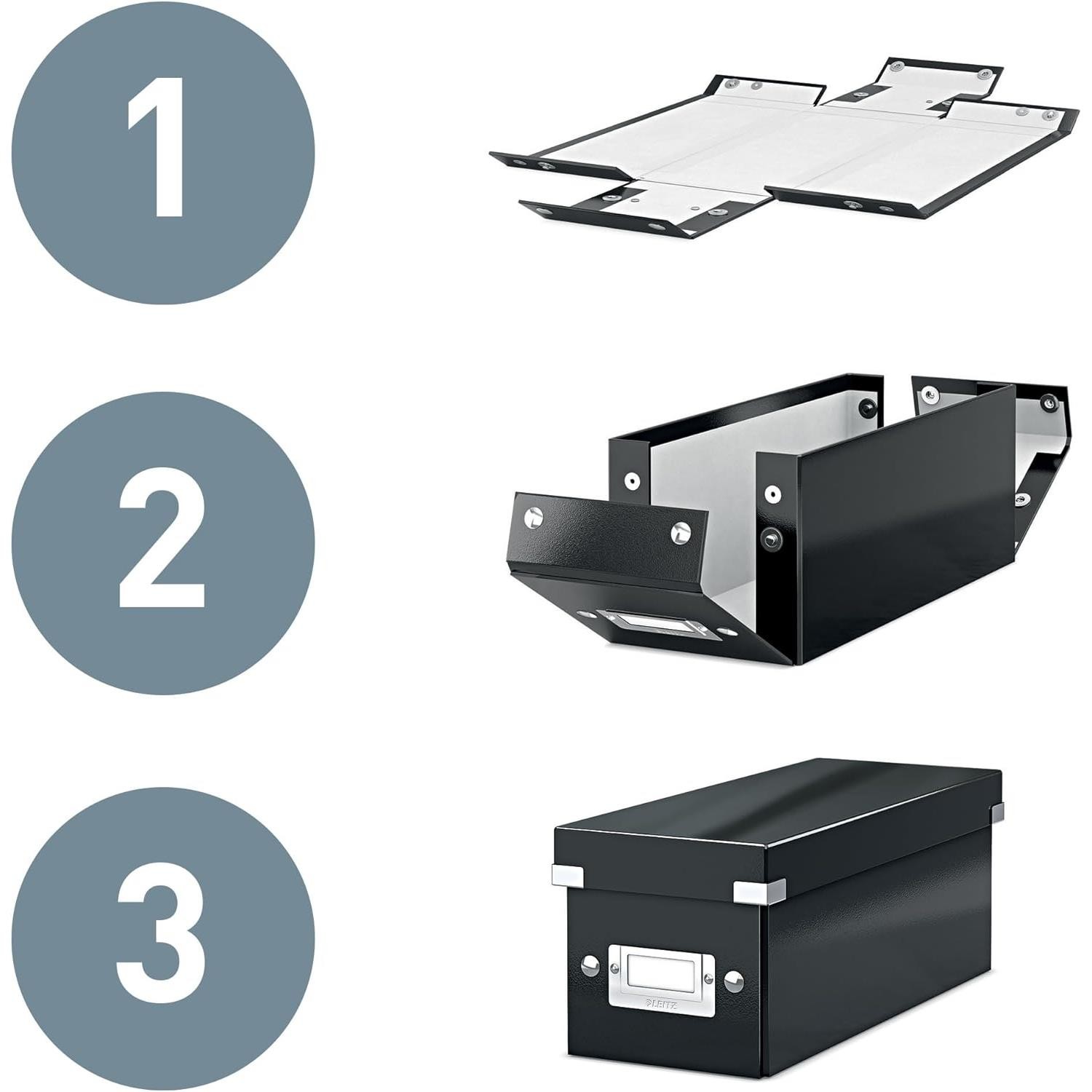Boîte de rangement A5 Leitz Click & Store Wow violette pour documents