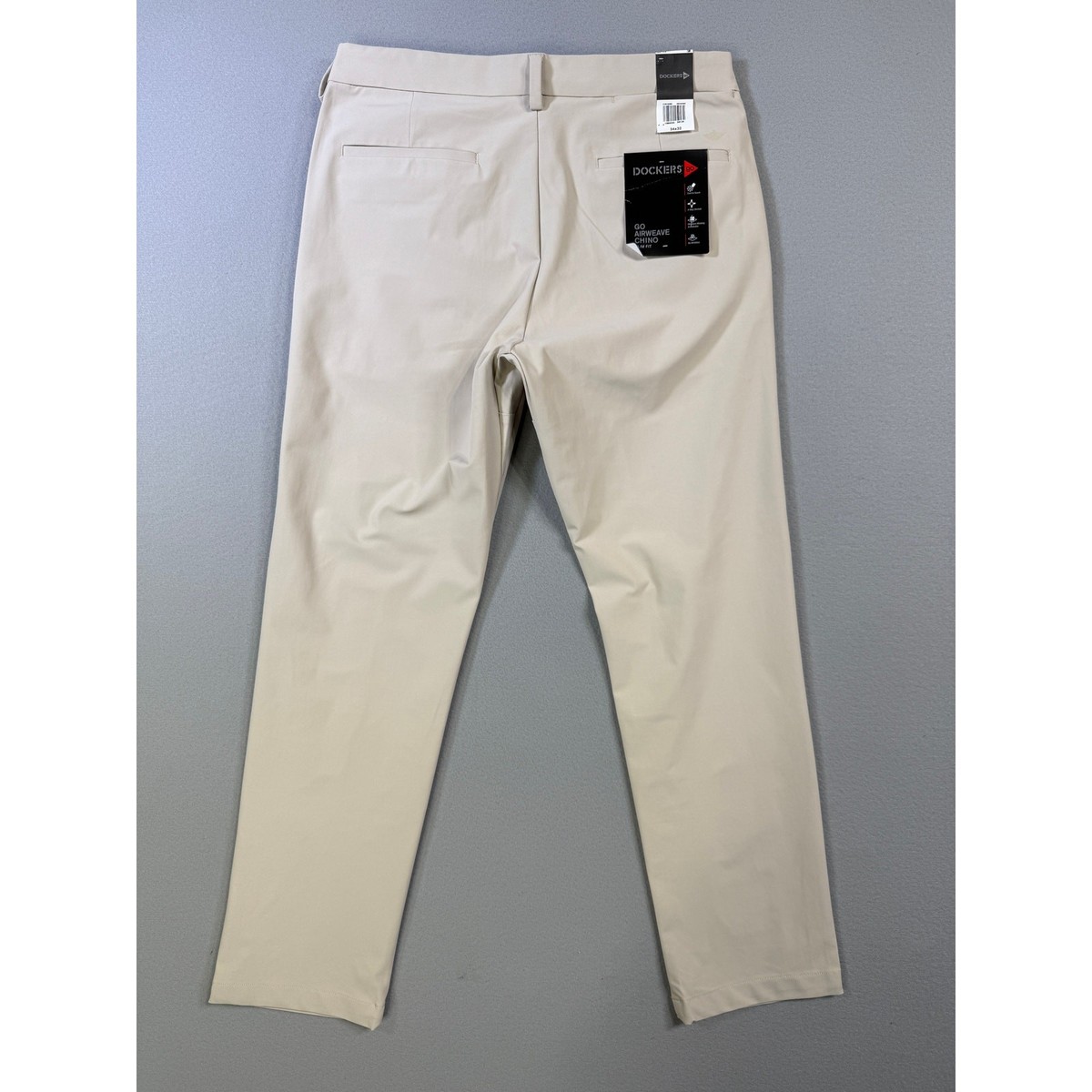Dockers Men's Go Airweave Slim Fit Chino - Sahara Khaki 34x32 $80
