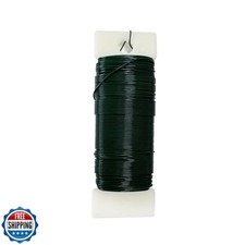 Green Floral Wire 1 Pack 38 Yards 22 Gauge Flexible Paddle Craft