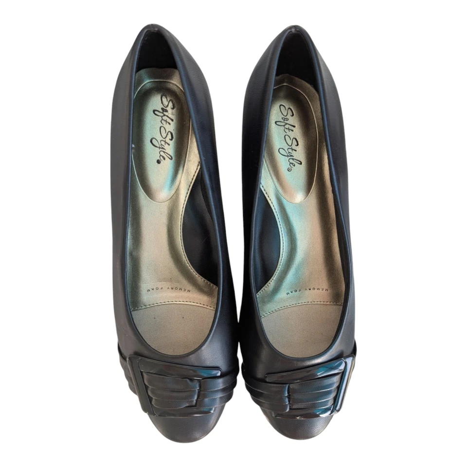 Vestido para mujer negro estilo suave plisado Be With You informal tacones altos talla 7 Foto 2 de 4