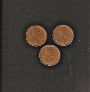 1918 / 1919 / 1920    VERY  FINE  LINCOLN  CENTS   RS COINS #33Z  at wholesale !