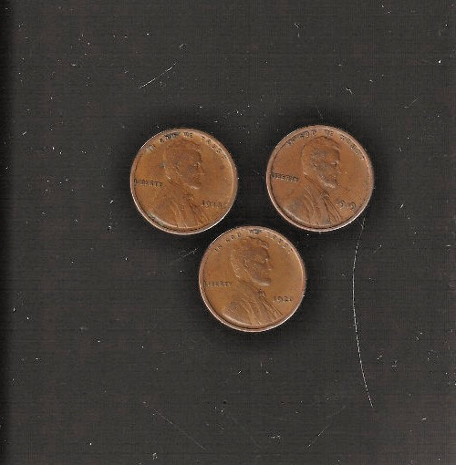 1918 / 1919 / 1920    VERY  FINE  LINCOLN  CENTS   RS COINS #33Z  at wholesale !