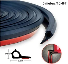 Universal Rubber Car Pickup Truck Bed Tailgate Weatherstrip Seal Strip Kit 16 Ft