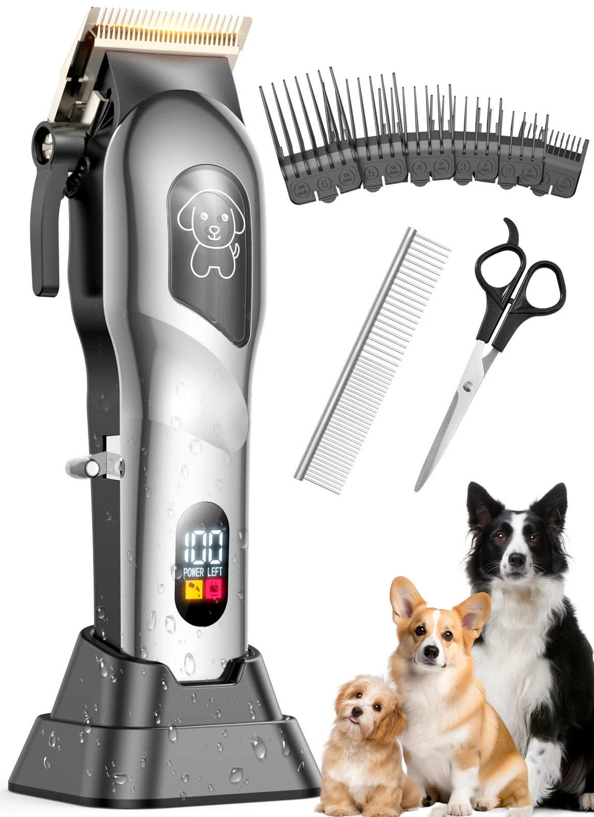 Dog Clippers for Grooming, Dog Grooming Kit for Heavy Thick Hair, Low Noise C...
Opens in a new wind