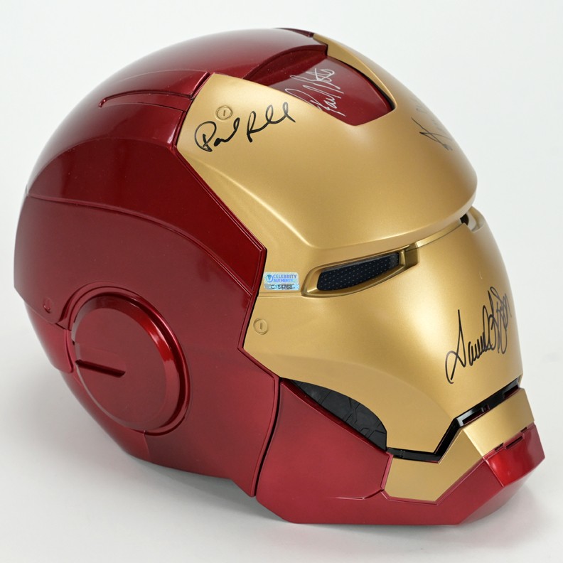 Stan Lee, Avengers Cast Autographed Marvel Legends Iron Man Prop Replica Helmet