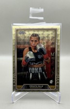 Marketplace image: 2024 Topps Chrome Boxing Yokasta Valle #74 Superfractor 1/1 & Rainbow