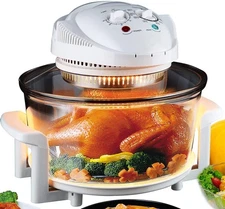 Electric Air Fryer Turbo Convection Oven Roaster Steamer,Halogen Countertop