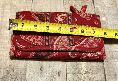 Vera Bradley Mesa Red Paisley Medium Shoulder Bag With Wallet - Picture 6 of 17