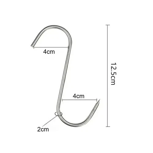 10/20PCS Stainless Steel Meat Hook Heavy Duty Butcher BBQ Smoker Hanging Kitchen - Picture 6 of 12
