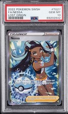 2022 POKEMON SWORD & SHIELD LOST ORIGIN #TG27 FULL ART/NESSA PSA 10