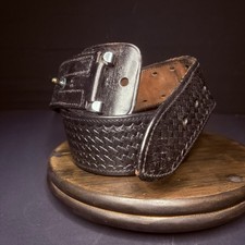 Bianchi Duty Belt (Size 28") Waist Black Basket Weave Leather