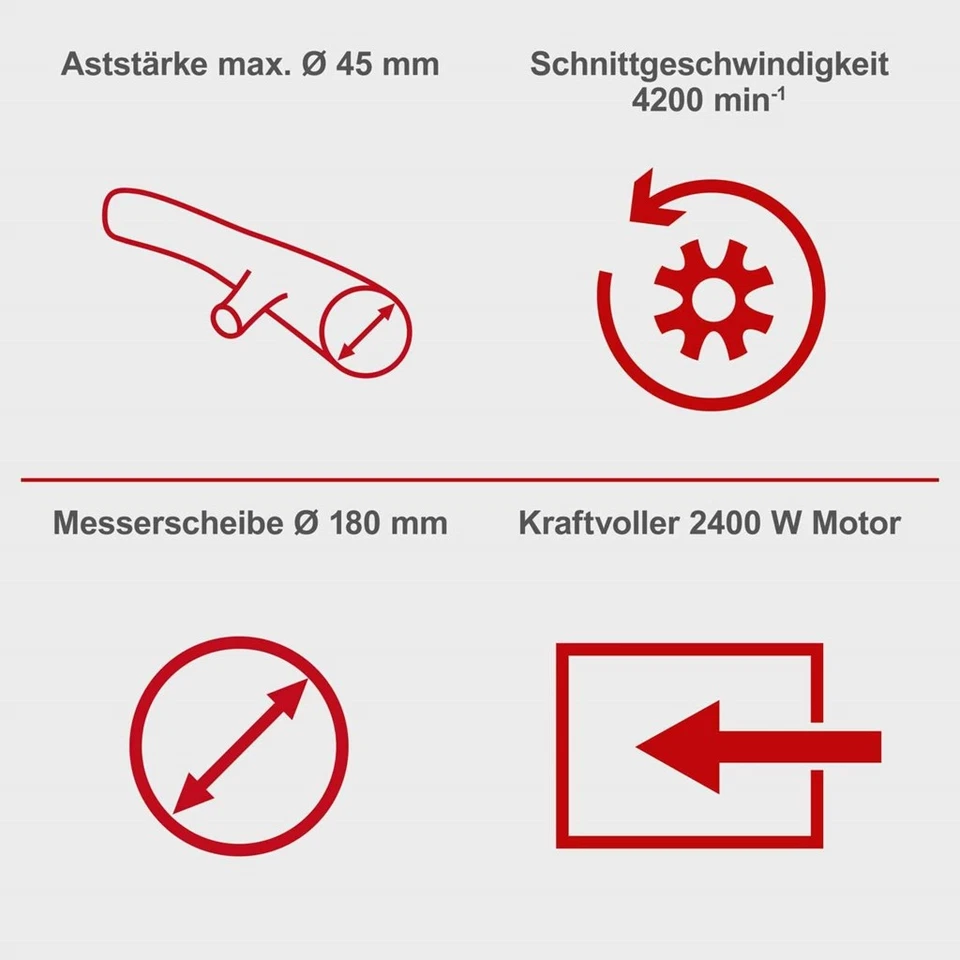 Scheppach 2IN1 Elektro Gartenhäcksler GS55 Häcksler Schredder 2400W 2 Fangsäcke - Bild 4 von 4