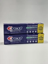 Crest 3D White Stain Eraser Mint Splash Fluoride Toothpaste 2.3oz Pack Of 2