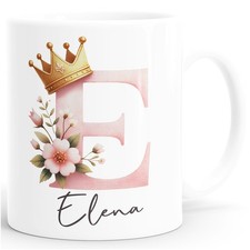 Kaffee-Tasse Buchstabe Initiale Monogramm personalisiert mit Namen Design