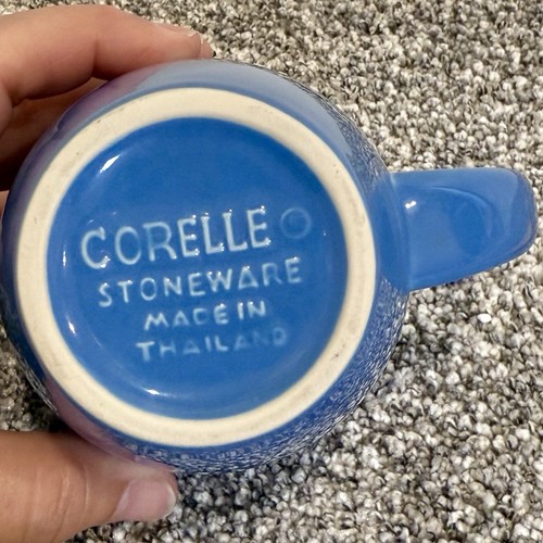 Taza de gres Corelle Coordinates taza de té de café azul medio Tailandia 12 oz café - Imagen 3 de 5