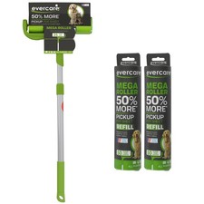 Pet Mega Lint Roller Value Pack with Two 50Sheet Refills Includes Refillable...